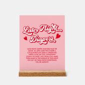 深夜おむつバレンタイン赤ちゃんシャワーゲーム アクリルサイン (正面)