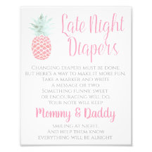 深夜おむつパイナップル熱帯ベビー標識