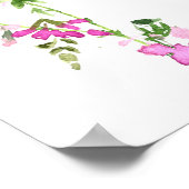 深夜おむつピンクのワイルドフラワーベビーシャワー ポスター (角)