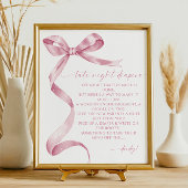 深夜おむつピンクボウ赤ちゃんシャワー ポスター