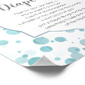 深夜おむつブルーサイン、かわいい男の赤ちゃんシャワー ポスター (角)