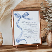 深夜おむつブルーボウ赤ちゃんシャワー ポスター