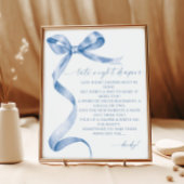 深夜おむつブルーボウ赤ちゃんシャワー ポスター