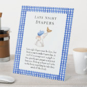 深夜おむつボンジュールフランスのジンジャムブルー 台座サイン (インサイチュ)