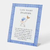 深夜おむつボンジュールフランスのジンジャムブルー 台座サイン (正面)