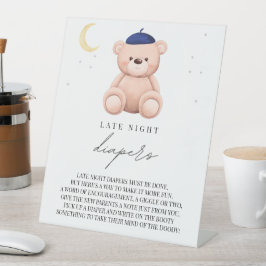 深夜おむつボンジュールbebe赤フランスのちゃんシャワー 台座サイン