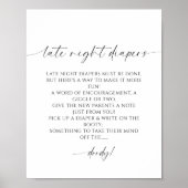 深夜おむつミニマリスト赤ちゃんシャワー ポスター (正面)