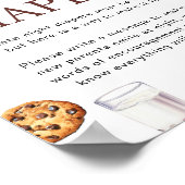 深夜おむつミルクとクッキー赤ちゃんシャワー ポスター (角)