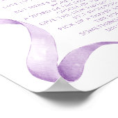 深夜おむつラベンダーバウ赤ちゃんシャワー ポスター (角)