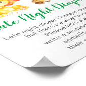 深夜おむつワイルドジャングルサファリベイビーシャワー ポスター (角)