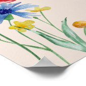 深夜おむつワイルドフラワー赤ちゃんシャワーゲーム ポスター (角)