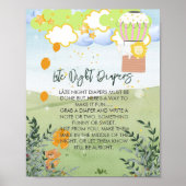 深夜おむつ冒険が熱気球を開始 ポスター (正面)