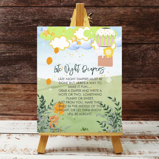 深夜おむつ冒険が熱気球を開始 ポスター