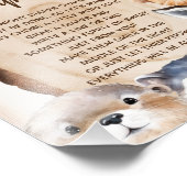 深夜おむつ可愛い動物赤ちゃんシャワーのサイン フォトプリント (角)