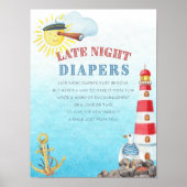 深夜おむつ可愛い赤航海のちゃんシャワー ポスター (正面)