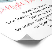 深夜おむつ女の子の赤ちゃんシャワー象のサイン ポスター (角)