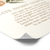 深夜おむつ小さなかぼちゃの赤ちゃんシャワーに署名 ポスター (角)