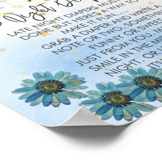 深夜おむつ我々はボーホレインボーを待つことができる ポスター (角)