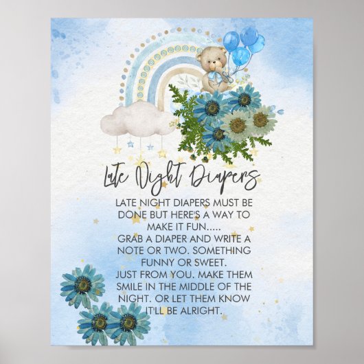 深夜おむつ我々はボーホレインボーを待つことができる ポスター (正面)