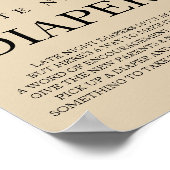 深夜おむつ旅行世界地図ベビーシャワーポー ポスター (角)