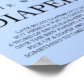 深夜おむつ旅行世界地図ベビーシャワーポー ポスター (角)