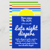 深夜おむつ来ここ息子の赤ちゃんシャワー (正面/裏面)