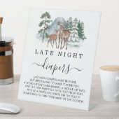 深夜おむつ森林動物ベビーシャワー 台座サイン (インサイチュ)