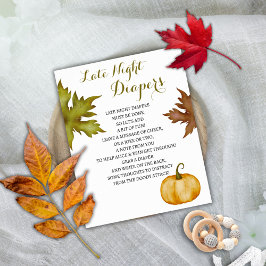 深夜おむつ秋カボチャ赤ちゃんシャワーゲーム ポスター