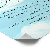 深夜おむつ空の雲ブルーベビーシャワー ポスター (角)