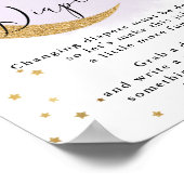 深夜おむつ紫金ゴールド赤ちゃんシャワーゲーム ポスター (角)