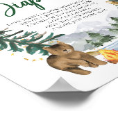 深夜おむつ赤ちゃんシャワーのサイン ポスター (角)