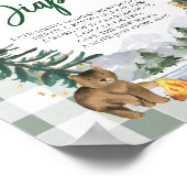 深夜おむつ赤ちゃんシャワーのサイン ポスター (角)