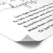 深夜おむつ赤ちゃんシャワーゲームサインピンク金ゴールド ポスター (角)