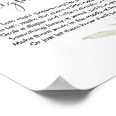 深夜おむつ赤ちゃんシャワーゲームサインピンク金ゴールド ポスター (角)