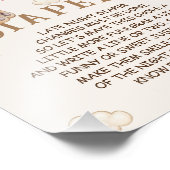 深夜おむつ赤ちゃんシャワーゲームサイン フォトプリント            (角)