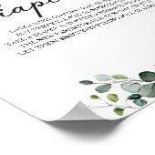 深夜おむつ赤ちゃんシャワーゲームサイン ポスター (角)