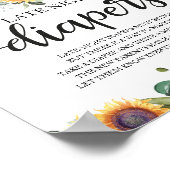 深夜おむつ赤ちゃんシャワーゲームサイン ポスター (角)