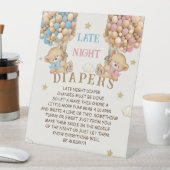 深夜おむつ赤ちゃんシャワーゲームサイン 台座サイン (インサイチュ)