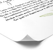 深夜おむつ赤ちゃんシャワーゲーム緑の金ゴールド ポスター (角)