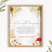 深夜おむつ赤ちゃんシャワーサイン森 ポスター