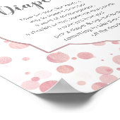 "深夜おむつ"サイン、甘い赤ちゃん女の子シャワー ポスター (角)