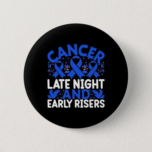 深夜のがん、早発がん – World Cancer 缶バッジ (正面)