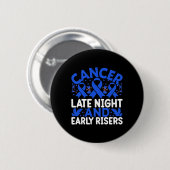深夜のがん、早発がん – World Cancer 缶バッジ (正面&裏面)