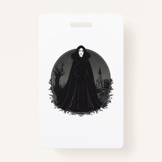 深夜のゴシック様式のセーレムウィッチ バッジ (正面)