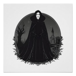 深夜のゴシック様式のセーレムウィッチ ポスター