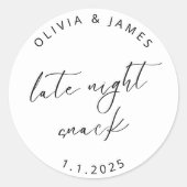 深夜のスナックステッカー ラウンドシール (正面)