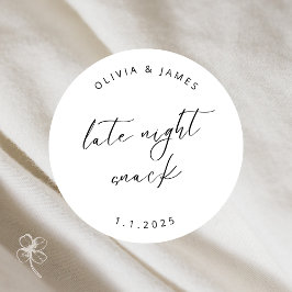 深夜のスナックステッカー ラウンドシール