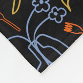 深夜の宴会 フリースブランケット (角)