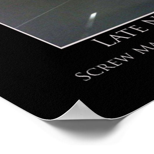 深夜の転勤ポスタやる気を起こさせるー ポスター (角)