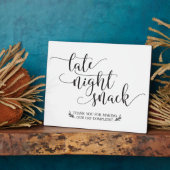 深夜の軽食の好意のサイン フォトプラーク (側面)